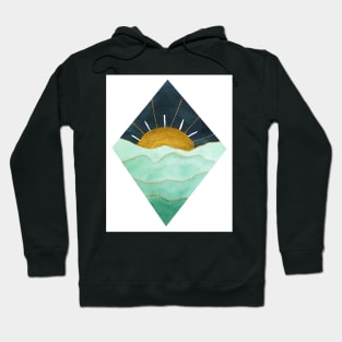 Green and Gold Sunset Hoodie